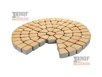 Тротуарная плитка Круговая классика, Желтый 342 МЗ 60 мм