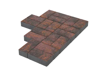 Тротуарная плитка Брусчатка Браун Stellard 80 мм