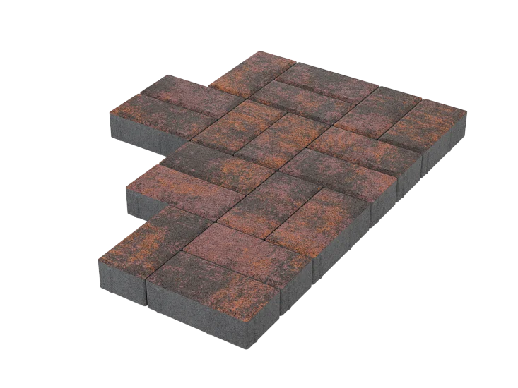 Тротуарная плитка Брусчатка Браун Stellard 40 мм