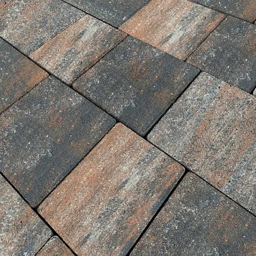 Тротуарная плитка КОЛОР МИКС №3 Малахит НОВЫЙ ГОРОД 1НГ4Ф Нобетек 40 мм