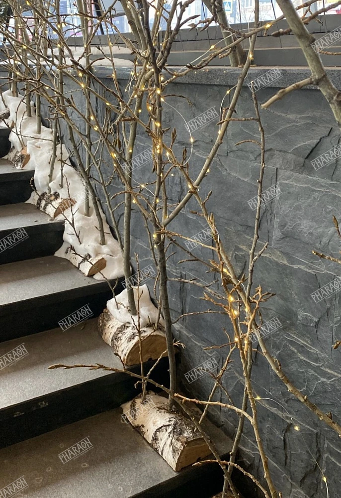 Плитка Сланец чёрный (Машрум) 200х 400 Pharaon