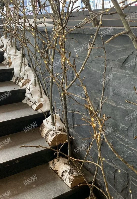 Плитка Сланец чёрный (Машрум) 200х 400 Pharaon