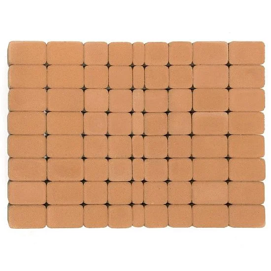 Тротуарная плитка Классико, коралловый BRAER 60 мм