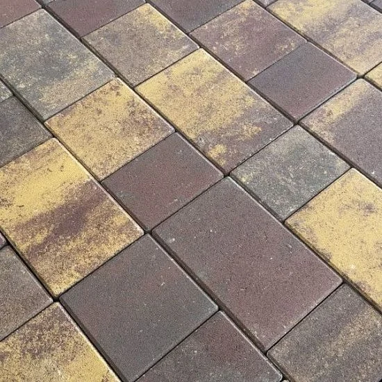 Тротуарная плитка КОЛОР МИКС №21 Магма НОВЫЙ ГОРОД 1НГ4Ф Нобетек 40 мм