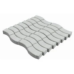 Тротуарная плита Аксио Белый Гладкая SteinRus 80 мм