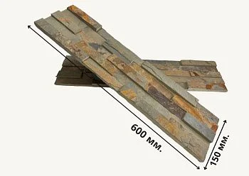 3D панель из натурального камня Сланец Мультиколор Классик Pharaon