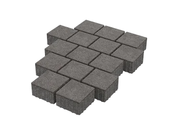 Тротуарная плитка Квадрат 15х15 Серый Stellard 80 мм