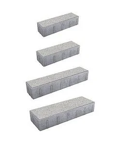 Тротуарная плитка ПАРКЕТ Гранит Белый Б.9.Псм.8 Выбор 80 мм