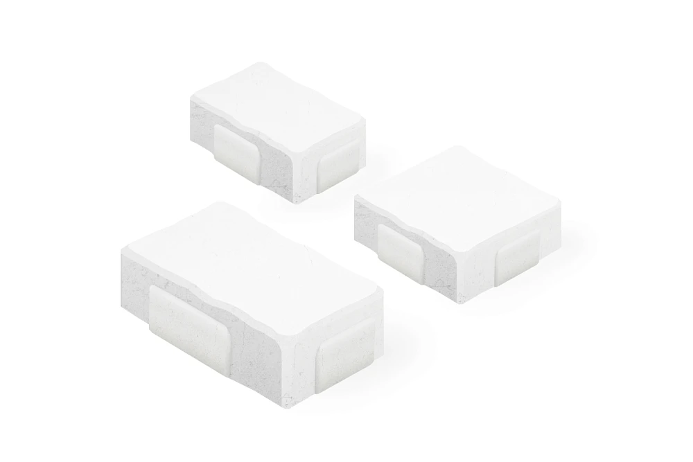 Тротуарная плитка Старый Город 2СГ5Ф Нобетек Белая 50 мм