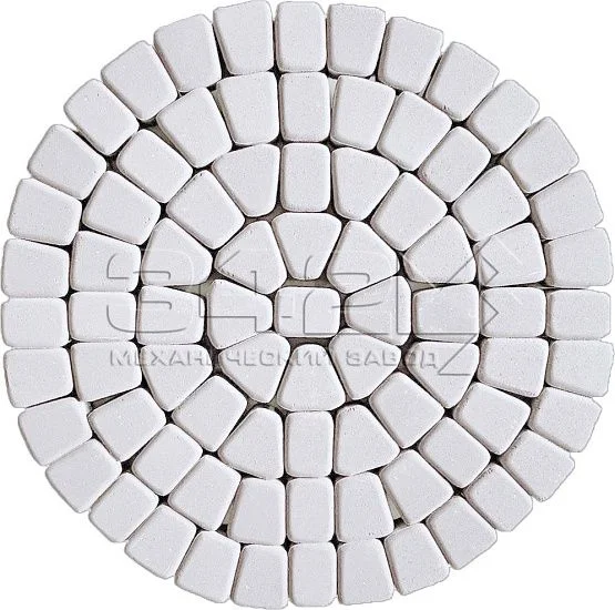 Тротуарная плитка Круговая классика 60 Белый 342 МЗ