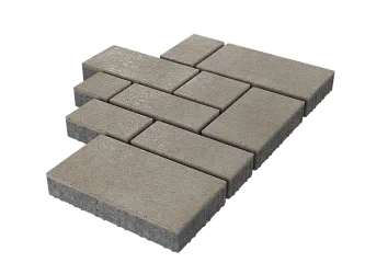 Тротуарная плитка Микс Сити Белый Stellard 60 мм