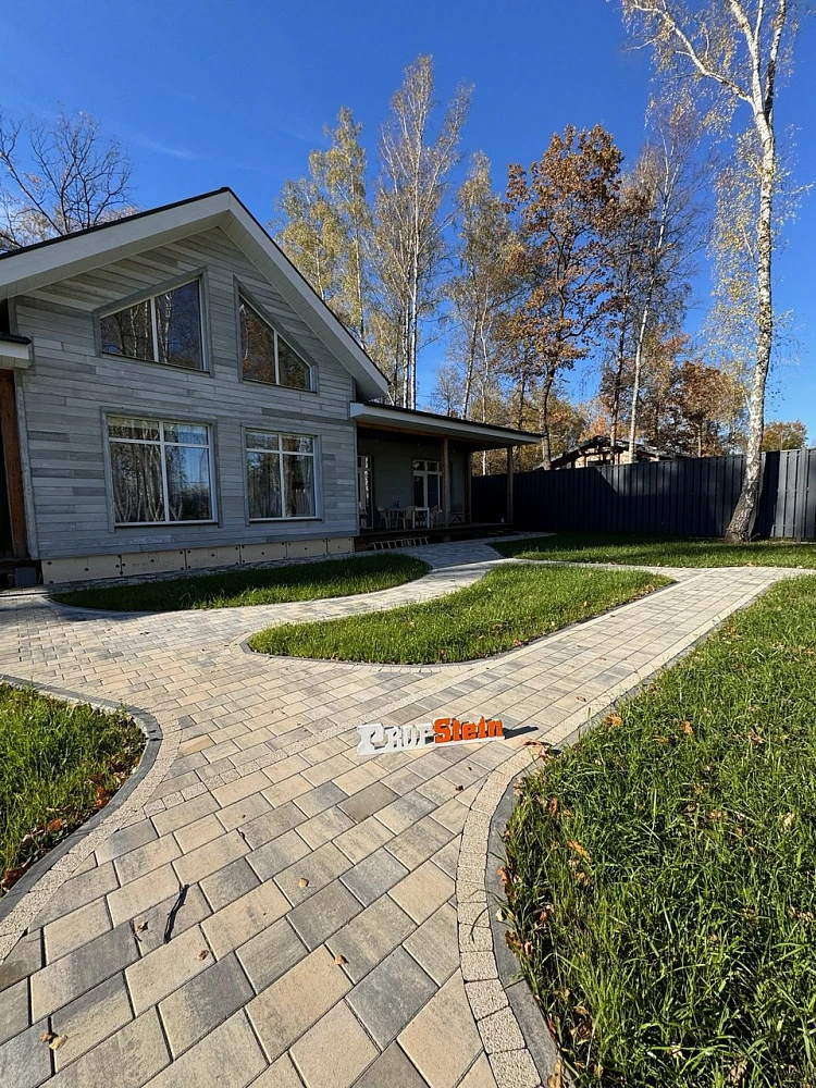 Мощение тротуарной плитки Steingot по дизайн-проекту