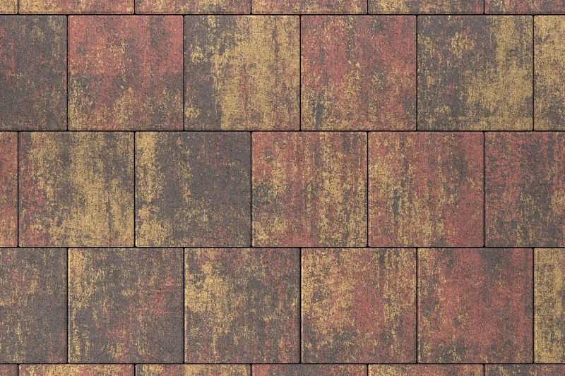 Тротуарная плитка Квадрат 30х30 Закат Stellard 80 мм