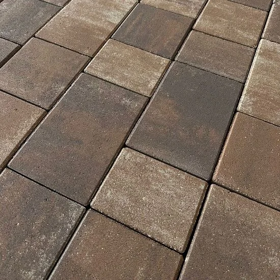 Тротуарная плитка КОЛОР МИКС №26 Орех НОВЫЙ ГОРОД 1НГ4Ф Нобетек 40 мм