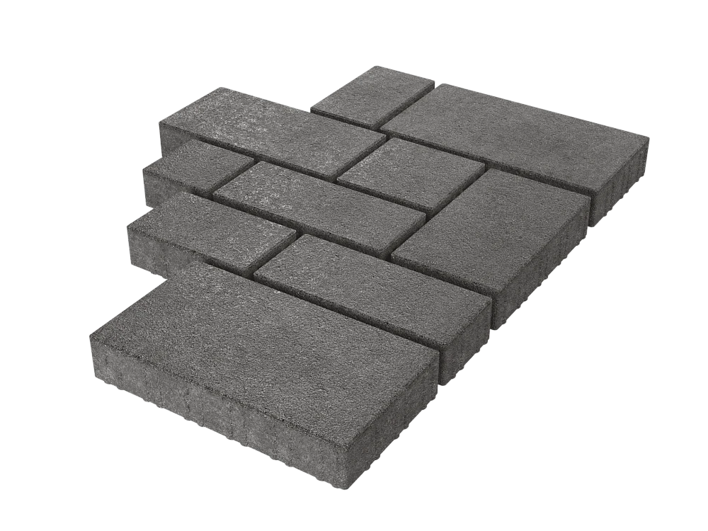 Тротуарная плитка Микс Сити Серый Stellard 60 мм