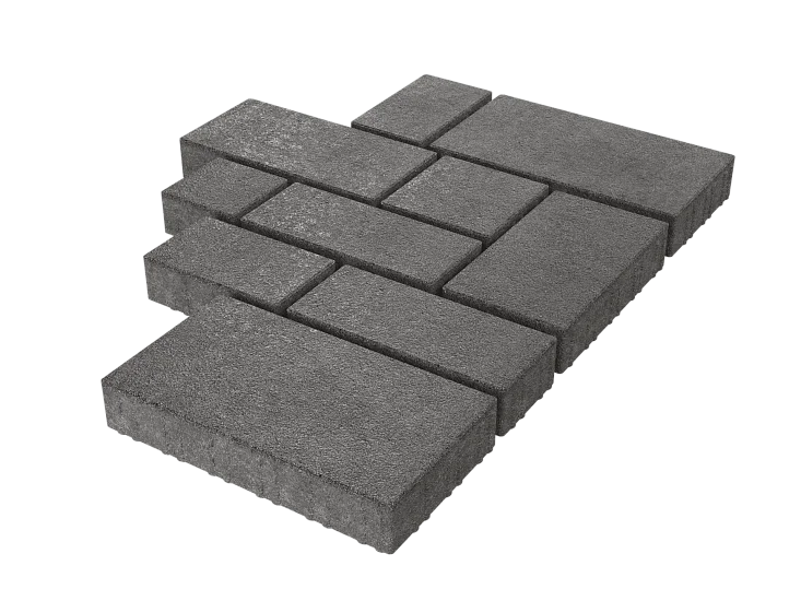 Тротуарная плитка Микс Сити Серый Stellard 60 мм