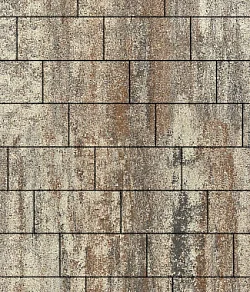 Тротуарная плитка ПРЯМОУГОЛЬНИК 300х150 Листопад гладкий Песчаник Б.10.П.8 Выбор 80 мм