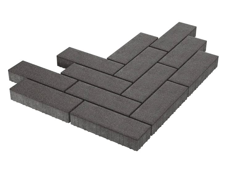 Тротуарная плитка Паркет Дымчатый кварц Stellard 80 мм