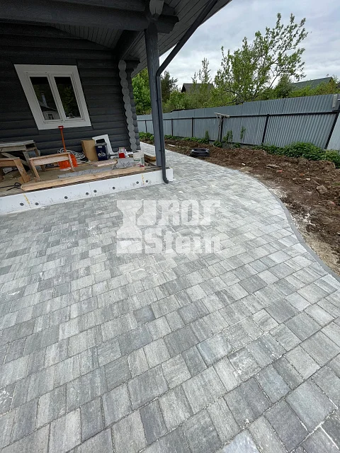 Укладка тротуарной плитки Старый город Венусбергер цвета Туман