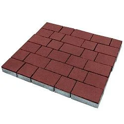 Тротуарная плитка Palermo Красный Гладкая SteinRus 80 мм