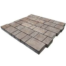 Плитка тротуарная Bergamo Берилл Гладкая SteinRus 40 мм