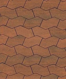 Тротуарная плитка S-ФОРМА Листопад гладкий Мустанг В.3.Ф.10 Выбор 100 мм