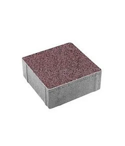 Тротуарная плитка КВАДРАТ 200х200 Гранит Красный с черным Б.2.К.6 Выбор 60 мм