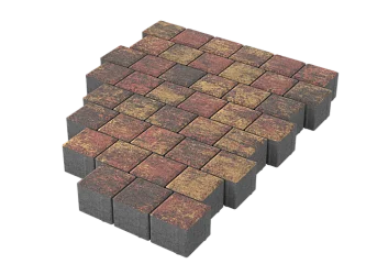 Тротуарная плитка Квадрат 10х10 Закат Stellard 60 мм