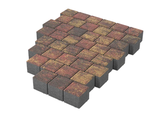 Тротуарная плитка Квадрат 10х10 Браун Stellard 60 мм
