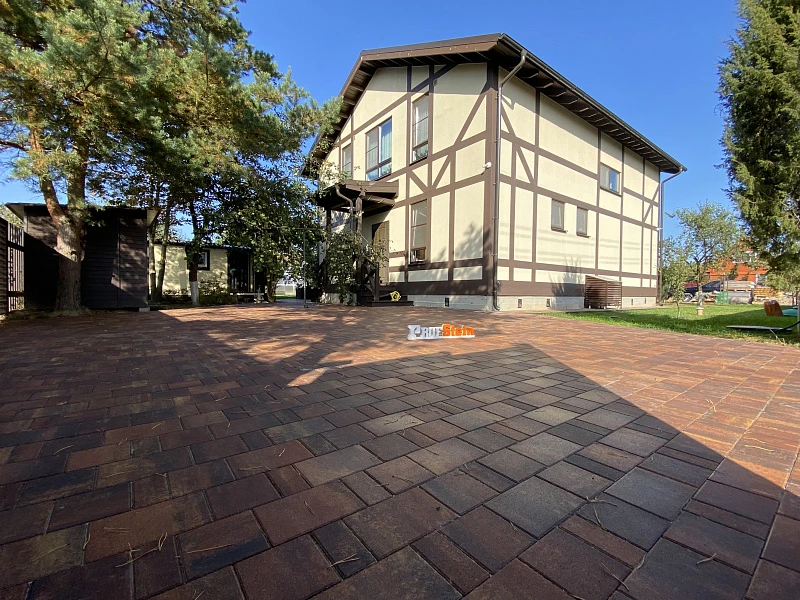 Проект Укладка тротуарной плитки Braer Старый город Ландхаус 170 м2 в г. Коммунарка, СНТ Ветеран-5