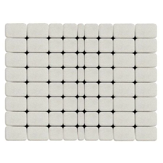 Тротуарная плитка Классико, Белый BRAER 60 мм