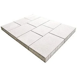 Тротуарная плитка Инсбрук Ланс Белый Гладкая SteinRus 60 мм