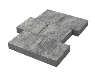 Тротуарная плитка Квадрат 30х30 Грей Stellard 80 мм