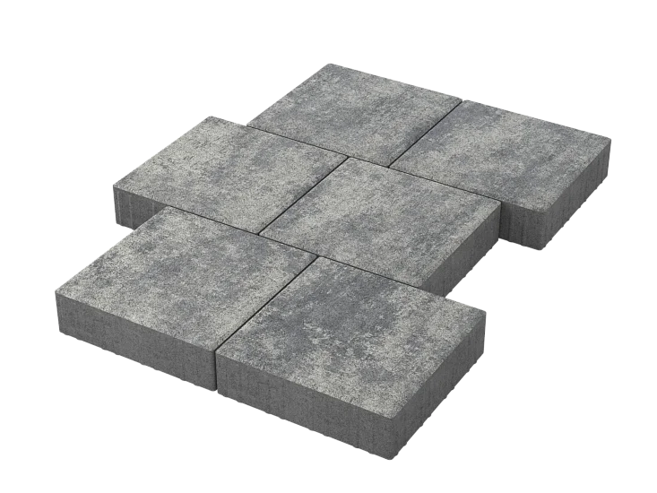 Тротуарная плитка Квадрат 30х30 Грей Stellard 80 мм