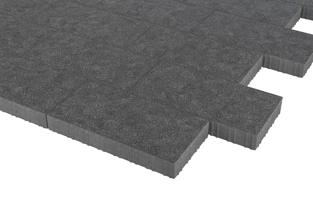 Тротуарная плитка Патио Черный агат Stellard 80 мм