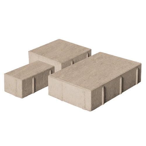 Тротуарная плитка Новый город 1НГ4Ф Серая Нобетек 40 мм