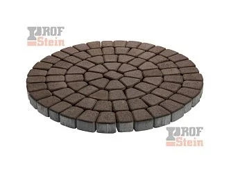 Тротуарная плитка Круговая классика, Коричневый 342 МЗ 60 мм