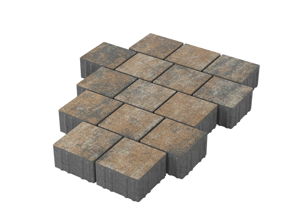 Тротуарная плитка Квадрат 15х15 Каньон Stellard 80 мм