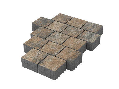 Тротуарная плитка Квадрат 15х15 Каньон Stellard 80 мм