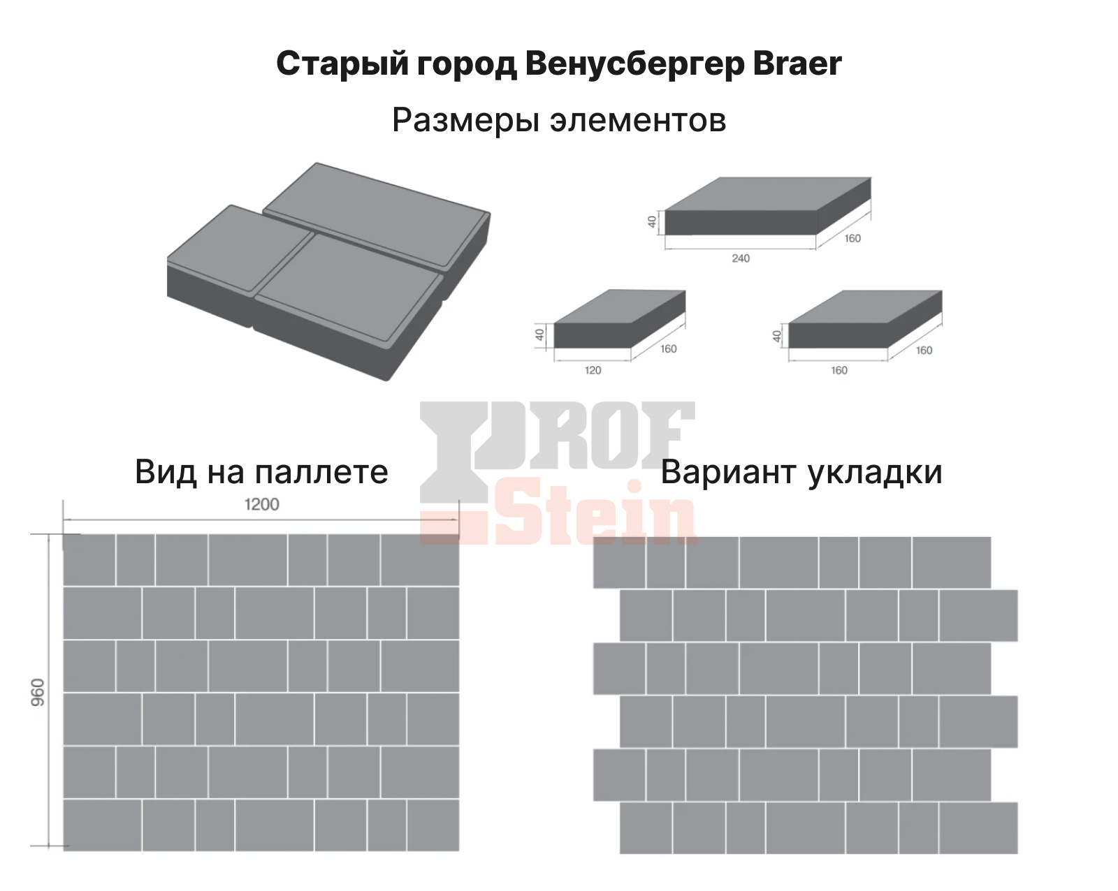 Тротуарная плитка 'Старый город Венусбергер'