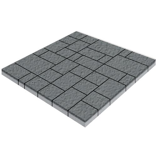 Тротуарная плитка Инсбрук Альпен, Серый Бассировка SteinRus