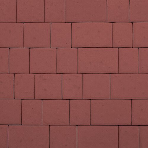 Тротуарная плитка Инсбрук Инн Красный Гладкая SteinRus 60 мм