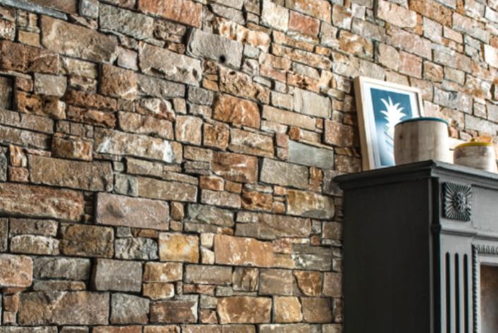 3D панель из натурального камня Кварцит Мультиколор Грубый камень Pharaon