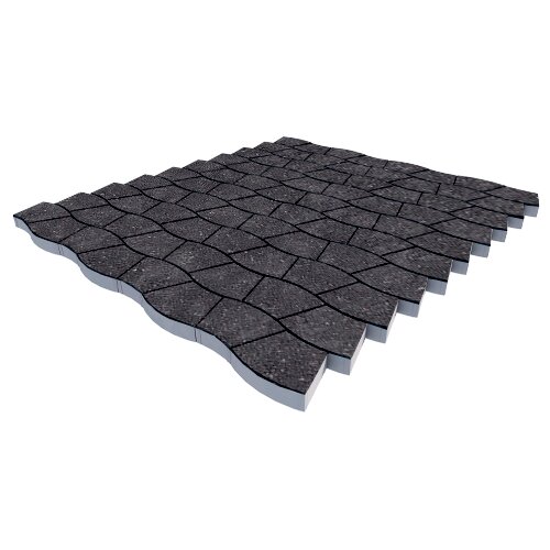 Тротуарная плита Аксио Макси габбро BackWash SteinRus 80 мм