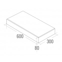 Тротуарная плитка Широкоформатная 5П8ф 600*300*80 КОЛОРМИКС №5 "Антрацит" Нобетек изображение 3