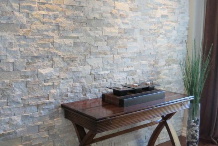 3D панель из натурального камня Кварцит Бежевый Модерн Pharaon