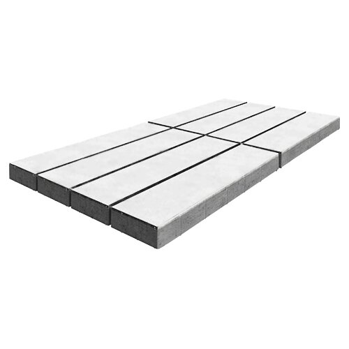 Плита тротуарная Гранада Белый Гладкая SteinRus 80 мм