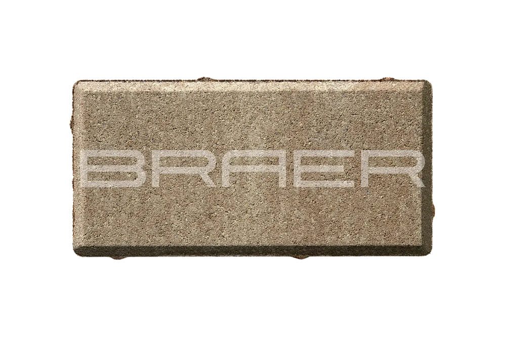 Тротуарная плитка Прямоугольник, Миндаль BRAER 40 мм