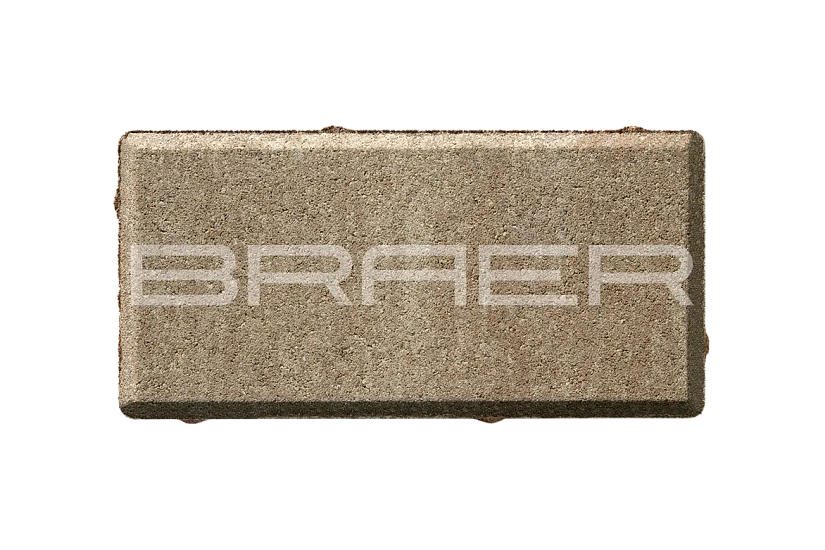 Тротуарная плитка Прямоугольник, Миндаль BRAER 40 мм