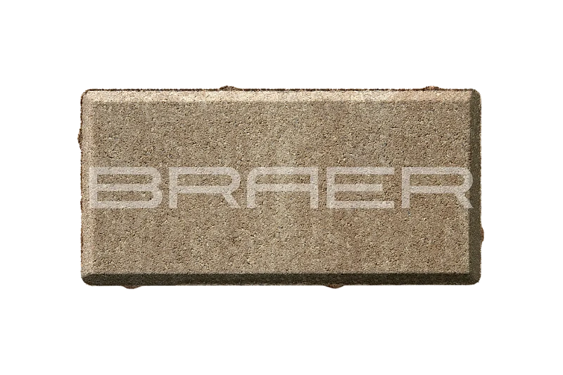 Тротуарная плитка Прямоугольник, Миндаль BRAER 40 мм
